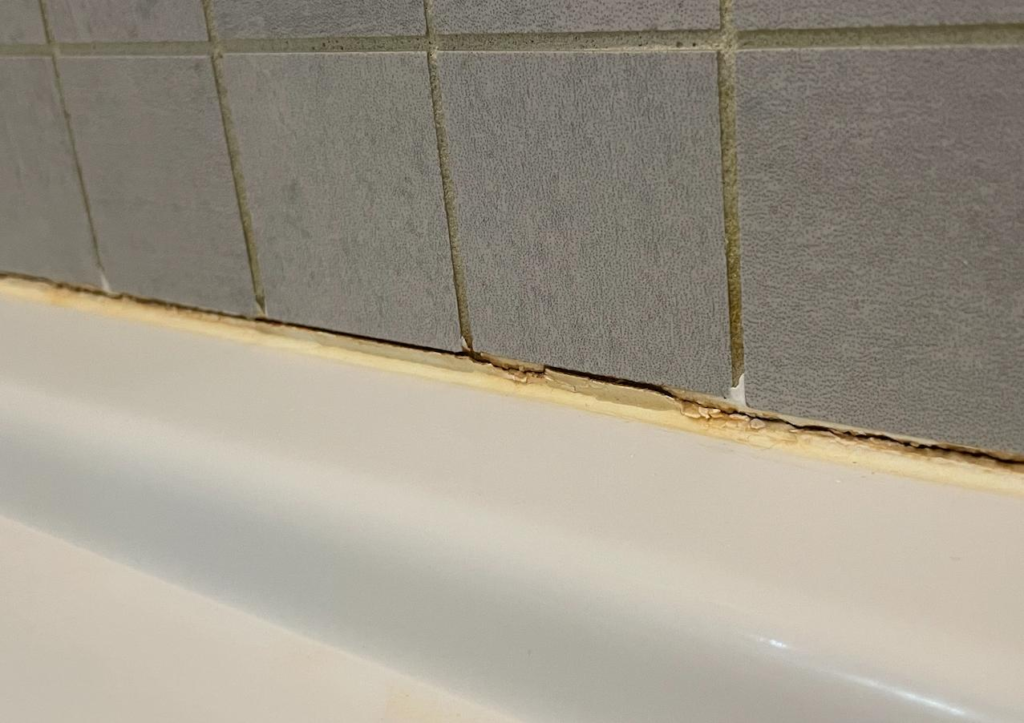 Cracked caulking